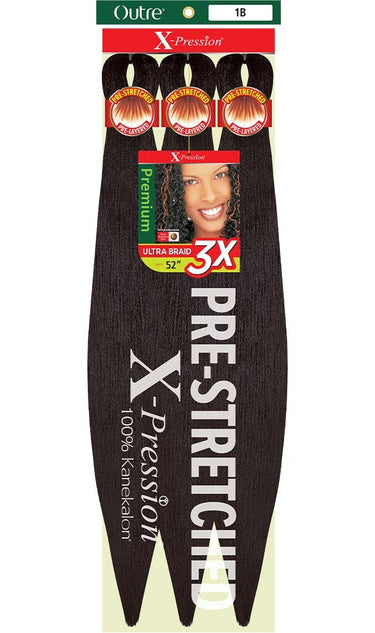 OUTRE X-Pression Braids, 3X Pre-Stretched Braids 52 inch, Long Braiding Hair, Protective Hairstyles Braids, Easy Install Braids, Synthetic Braiding Hair, Frizz-Free Braids, Salon-Quality Braids